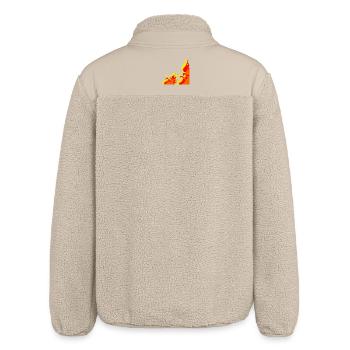 flammen Eckmuster, cooles naturmuster, beliebt - Relaxed Fit Unisex Sherpajacke von Stanley/Stella - Beige - Hinten