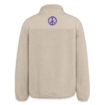 Signe bleu de paix. - Veste sherpa unisexe coupe décontractée Stanley/Stella - beige - Dos