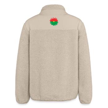 blob drapeaux burkina-faso - Veste sherpa unisexe coupe décontractée Stanley/Stella - beige - Dos
