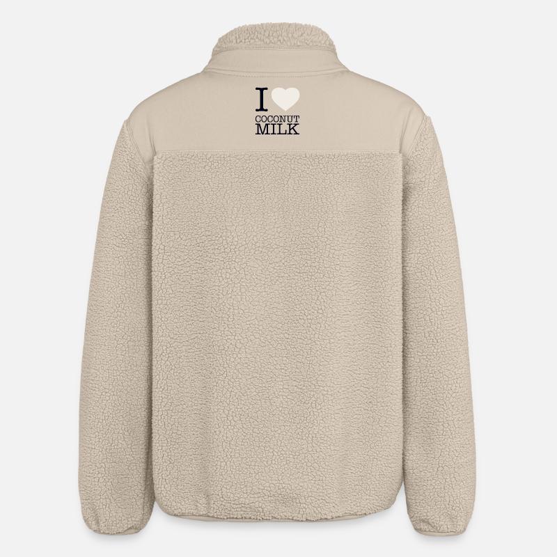 J’ADORE LE LAIT DE - Veste sherpa unisexe coupe décontractée Stanley/Stella - beige