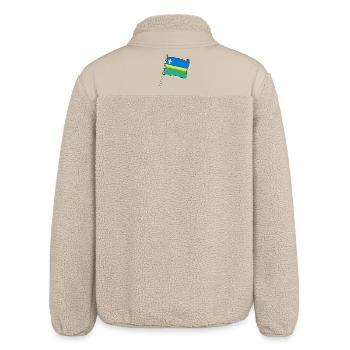 Flag Flevoland the Flevoland province flag - Relaxed Fit Unisex Sherpa Jacket by Stanley/Stella - beige - Back
