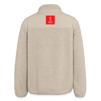 Keep calm and long live the king - Relaxed Fit Unisex Sherpa Jacket by Stanley/Stella - beige - Back