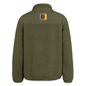 Buntes Wollknäuel Stripes - Relaxed Fit Unisex Sherpajacke von Stanley/Stella - Khaki - Hinten