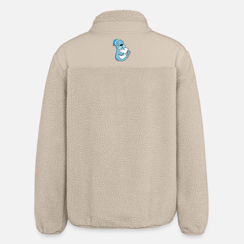 Seelöwe - Relaxed Fit Unisex Sherpajacke von Stanley/Stella - Beige