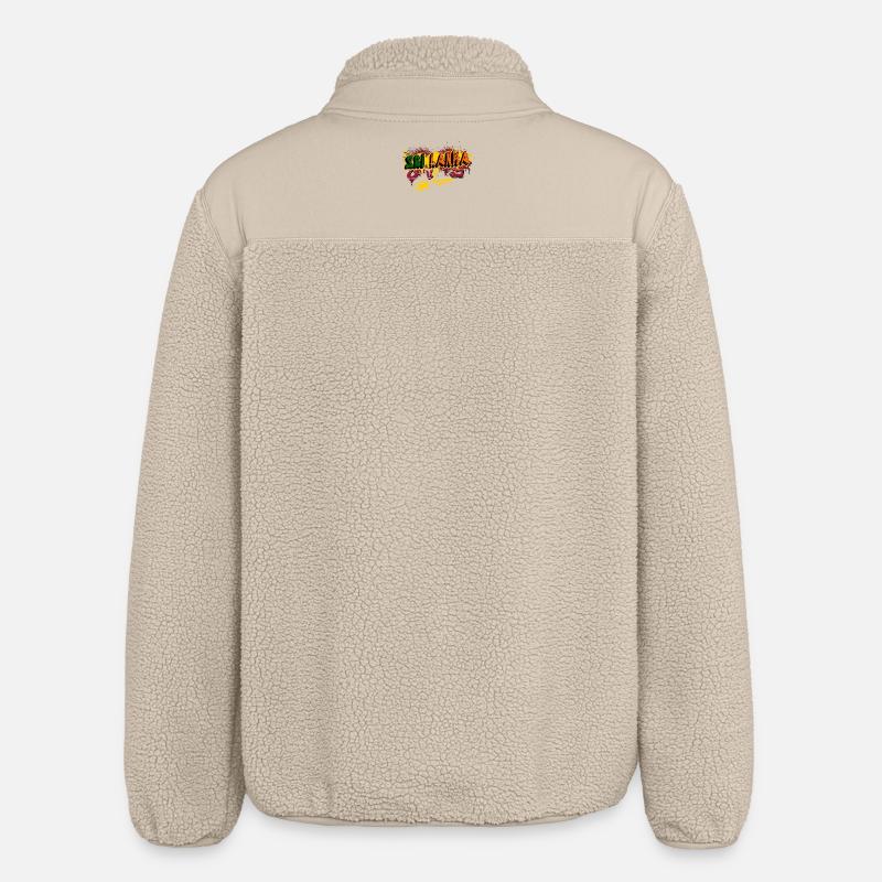 Sri Lanka Graffiti Design - Relaxed Fit Unisex Sherpajacke von Stanley/Stella - Beige