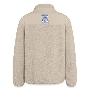 Gnome One Fights Colon Cancer Alone - Relaxed Fit Unisex Sherpa Jacket by Stanley/Stella - beige - Back