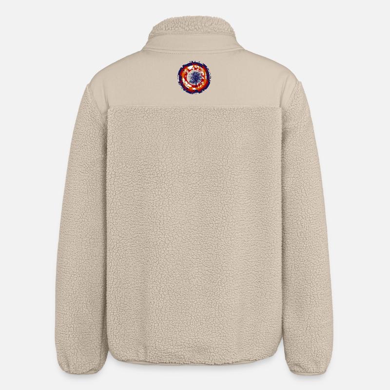 crazy bullseye - Relaxed Fit Unisex Sherpajacke von Stanley/Stella - Beige