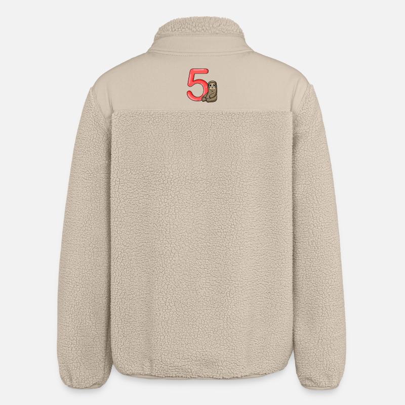 Young 5 years old sloth - Relaxed Fit Unisex Sherpa Jacket by Stanley/Stella - beige