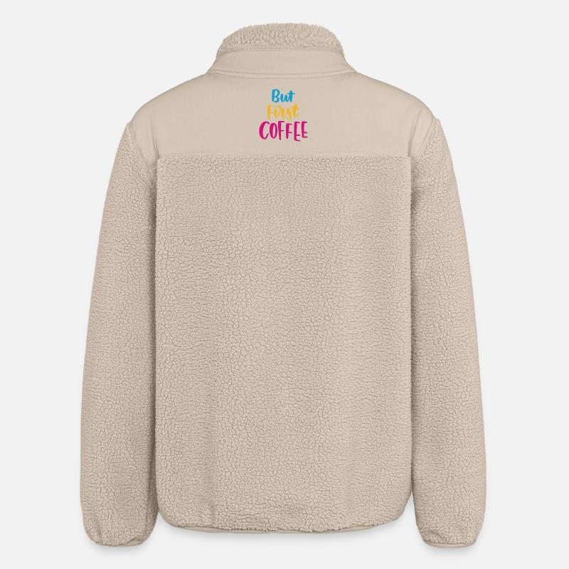 Mais premier café - Veste sherpa unisexe coupe décontractée Stanley/Stella - beige