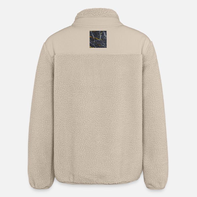 Marbre Texture Or Noir - Veste sherpa unisexe coupe décontractée Stanley/Stella - beige