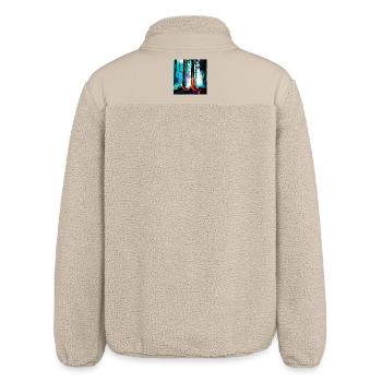 Neonwald Traumprint - Relaxed Fit Unisex Sherpajacke von Stanley/Stella - Beige - Hinten