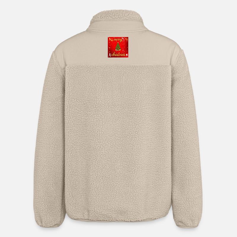 Joyeux Noël version 2 - Veste sherpa unisexe coupe décontractée Stanley/Stella - beige