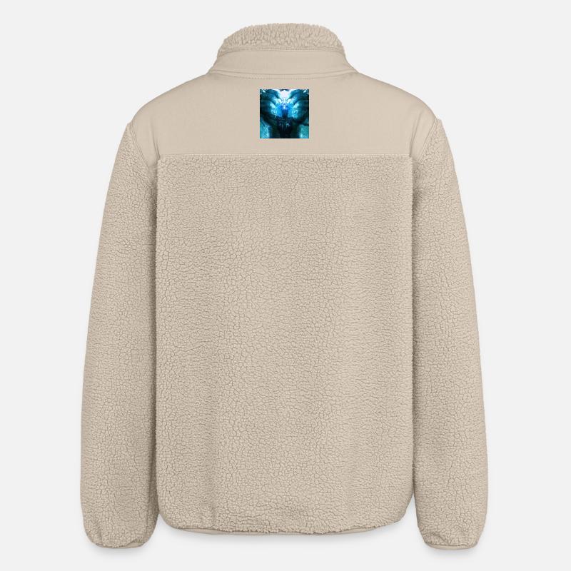 Reflective Deep Blue Creature - Relaxed Fit Unisex Sherpa Jacket by Stanley/Stella - beige