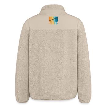 Flute Vintage Musiker Instrument Geschenk - Relaxed Fit Unisex Sherpajacke von Stanley/Stella - Beige - Hinten
