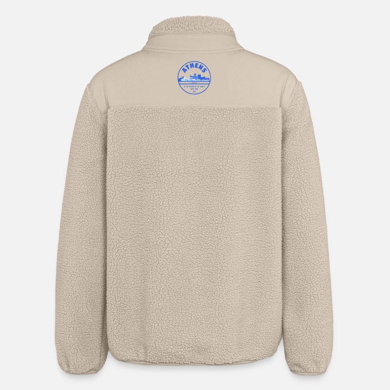 Timbre de la Skyline d’Athènes - Veste sherpa unisexe coupe décontractée Stanley/Stella - beige
