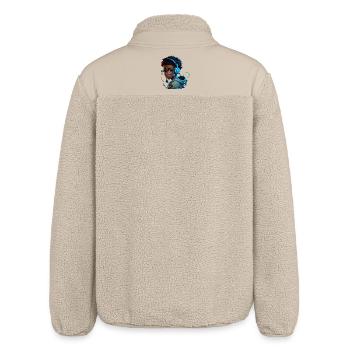 Digitaler Gaming-Charakter mit Headset - Relaxed Fit Unisex Sherpajacke von Stanley/Stella - Beige - Hinten
