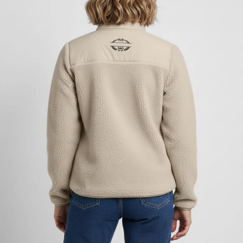 Code mit Herz und Code mit Schloss in Lorbeerkranz m Relaxed Fit Unisex Sherpajacke von Stanley/Stella