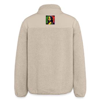 Portrait Pop-Art - Relaxed Fit Unisex Sherpajacke von Stanley/Stella - Beige - Hinten