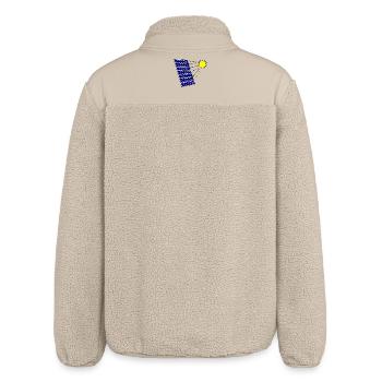 Solar panel with Solar radiation and sun - Relaxed Fit Unisex Sherpa Jacket by Stanley/Stella - beige - Back
