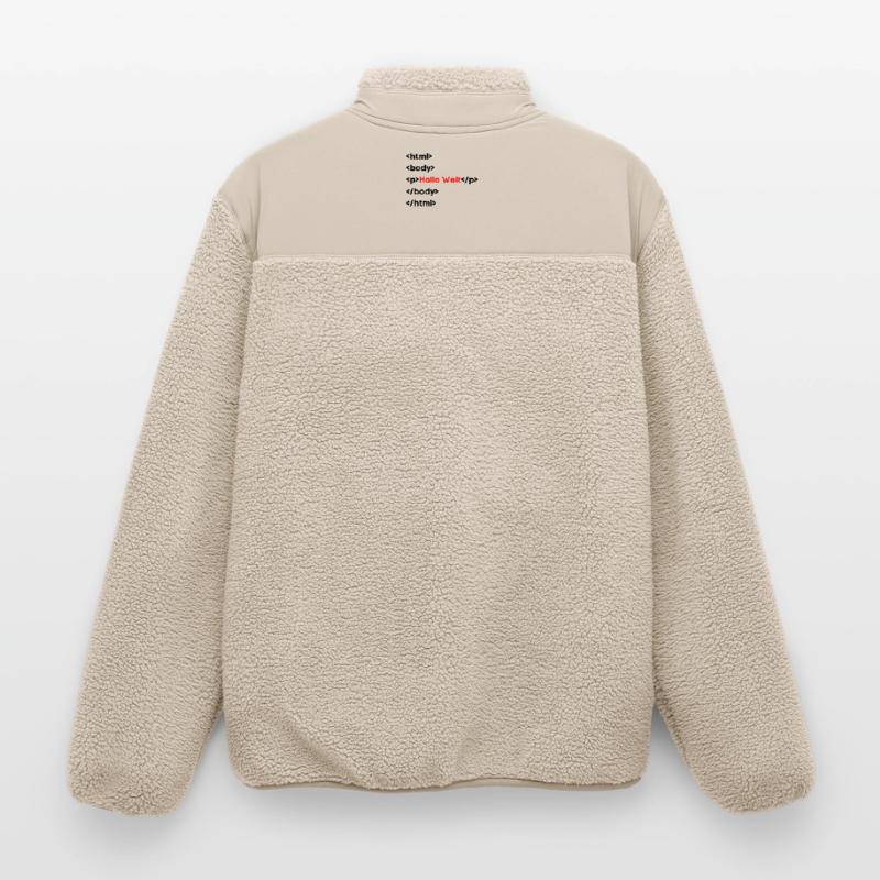 Hallo Welt HTML – Lustiges Programmierer & Coding  Relaxed Fit Unisex Sherpajacke von Stanley/Stella