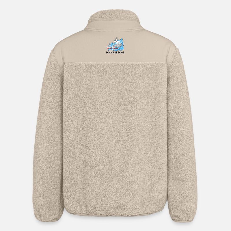 Ziege Boot Lustig - Relaxed Fit Unisex Sherpajacke von Stanley/Stella - Beige