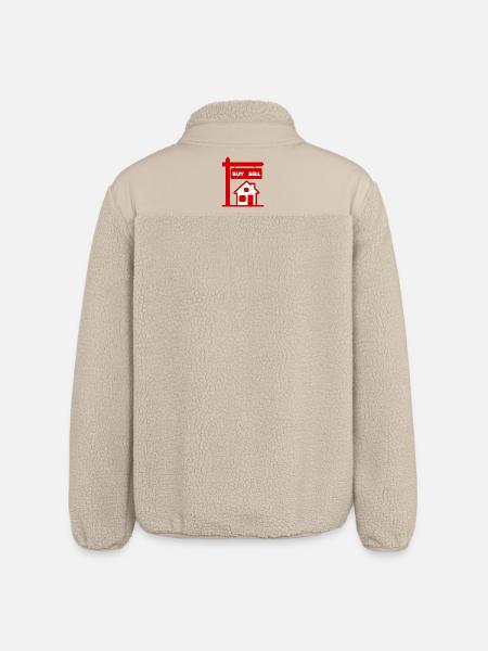 Rød logo eiendomsmegler kjøp og salg - Unisex sherpajakke ledig passform Stanley/Stella - beige