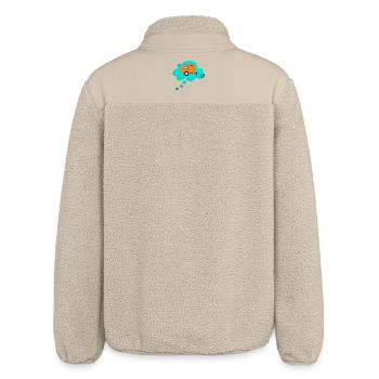 Caravan Wolke Denkblase Camping Retro Wohnwagen - Relaxed Fit Unisex Sherpajacke von Stanley/Stella - Beige - Hinten