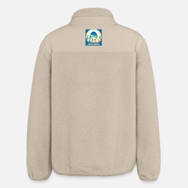 Joyeuses Pâques, oeuf de Pâques - Veste sherpa unisexe coupe décontractée Stanley/Stella - beige