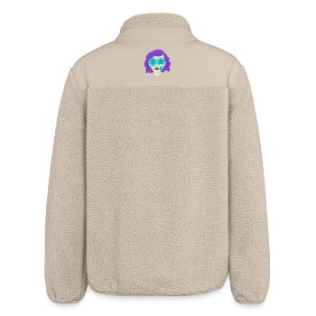 Frau Träne Blumen vintage Grafik - Relaxed Fit Unisex Sherpajacke von Stanley/Stella - Beige - Hinten