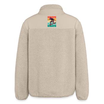 Skateboarding Cool Skater Boy Bunt - Relaxed Fit Unisex Sherpajacke von Stanley/Stella - Beige - Hinten