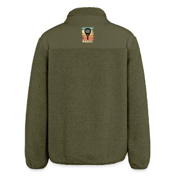 Tennis Sportart Padel Spruch Padelspiel Schläger - Relaxed Fit Unisex Sherpajacke von Stanley/Stella - Khaki - Hinten