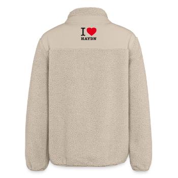 I LOVE HAYDN - Relaxed Fit Unisex Sherpa Jacket by Stanley/Stella - beige - Back