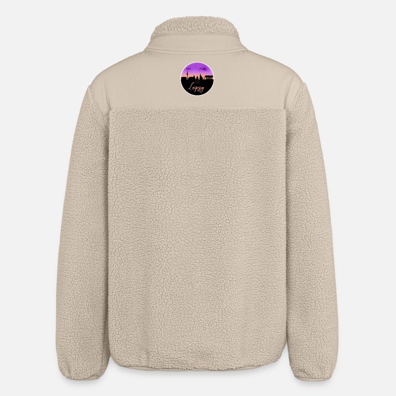 Leipzig Fine Skyline - Veste sherpa unisexe coupe décontractée Stanley/Stella - beige