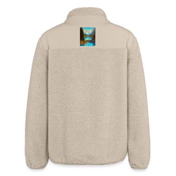 Paysage nature forêt - Veste sherpa unisexe coupe décontractée Stanley/Stella - beige - Dos