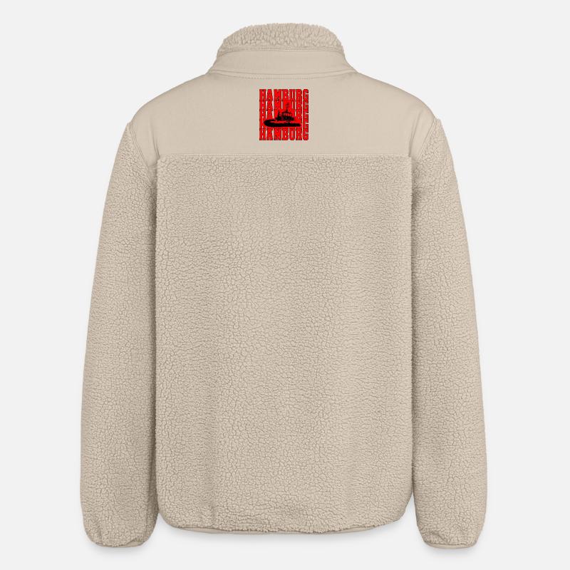 Hamburg Bugsier 7 - Relaxed Fit Unisex Sherpajacke von Stanley/Stella - Beige