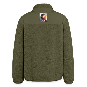 Martin Luther smoking - Relaxed Fit Unisex Sherpa Jacket by Stanley/Stella - khaki - Back
