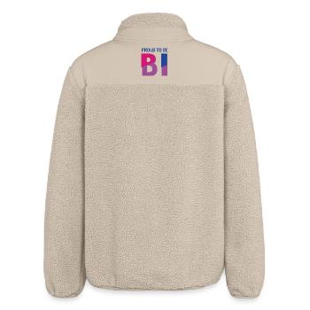 Stolz darauf, bisexuell zu sein - Relaxed Fit Unisex Sherpajacke von Stanley/Stella - Beige - Hinten