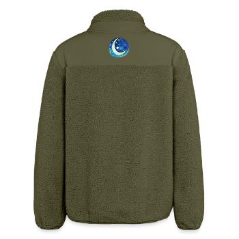 Moon and stars - Relaxed Fit Unisex Sherpa Jacket by Stanley/Stella - khaki - Back