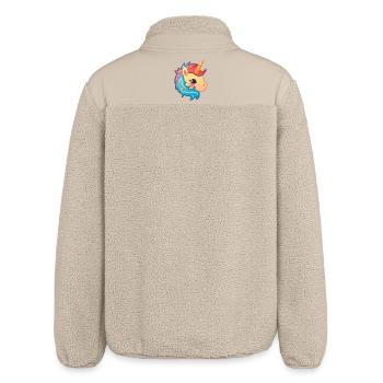 Cute Unicorn | Unicorn design | Illustration - Relaxed Fit Unisex Sherpa Jacket by Stanley/Stella - beige - Back