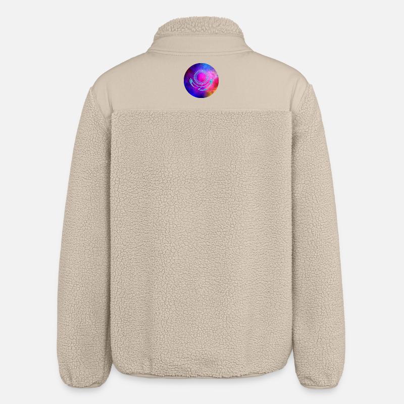 Kasachstan Galaxie Geschenk - Relaxed Fit Unisex Sherpajacke von Stanley/Stella - Beige