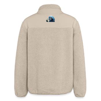 Rose blanche pour la cape de tête de tête de faucheuse - Veste sherpa unisexe coupe décontractée Stanley/Stella - beige - Dos