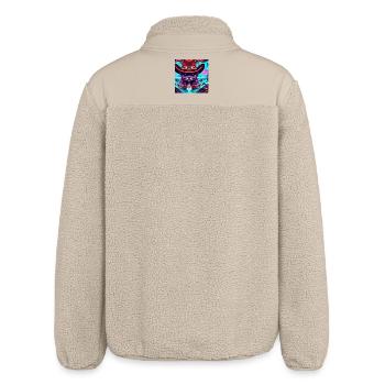 SpaceCat - Relaxed Fit Unisex Sherpajacke von Stanley/Stella - Beige - Hinten
