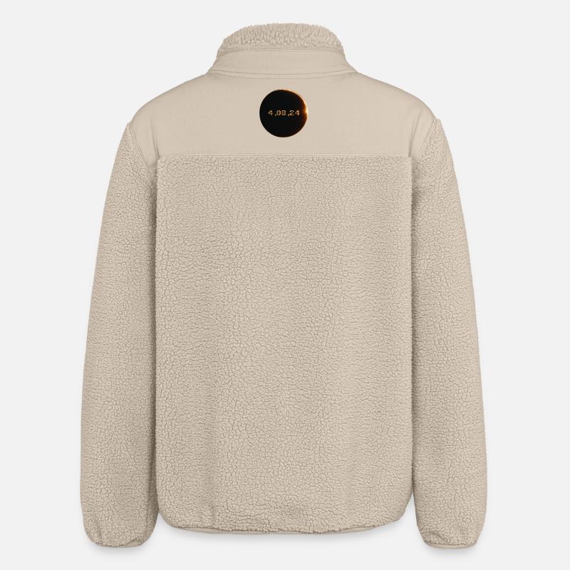 Solar Eclipse 2024 - Relaxed Fit Unisex Sherpa Jacket by Stanley/Stella - beige