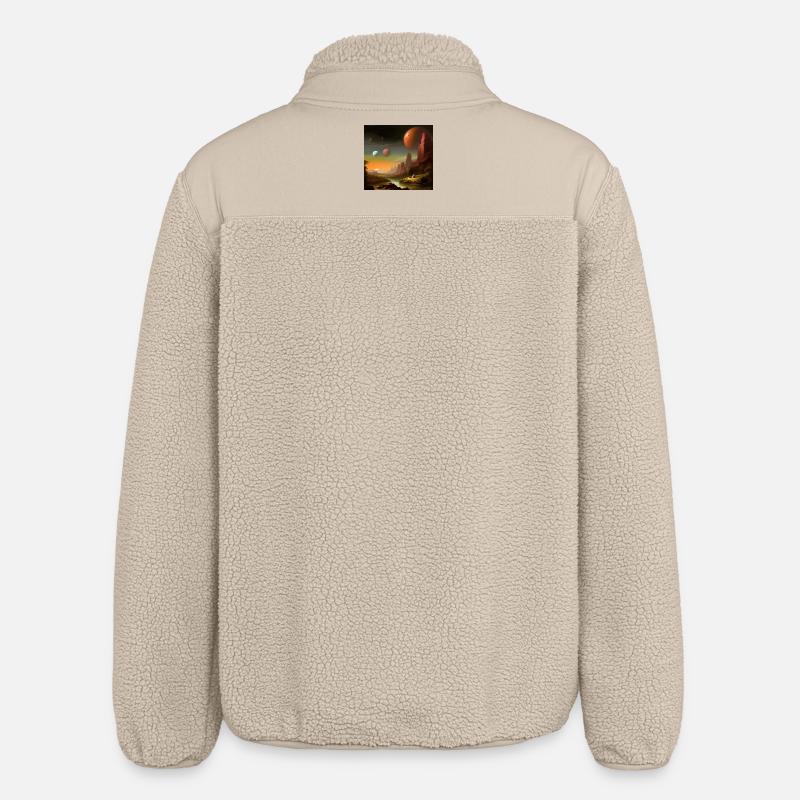 Planet Universum Himmel - Relaxed Fit Unisex Sherpajacke von Stanley/Stella - Beige
