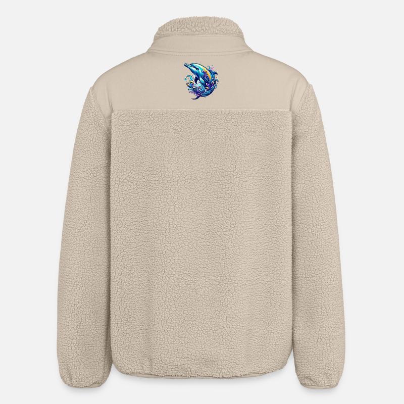 Dauphin - Veste sherpa unisexe coupe décontractée Stanley/Stella - beige