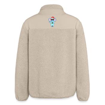 Elefant Weihnachtlich Regenbogen Farbenbroh - Relaxed Fit Unisex Sherpajacke von Stanley/Stella - Beige - Hinten