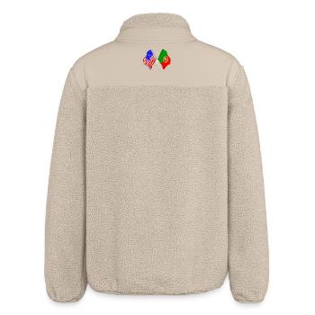 Flag USA and flag Portugal - Relaxed Fit Unisex Sherpa Jacket by Stanley/Stella - beige - Back