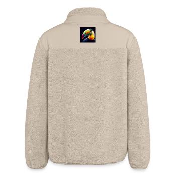 Toucan coloré Polygon Art - Veste sherpa unisexe coupe décontractée Stanley/Stella - beige - Dos