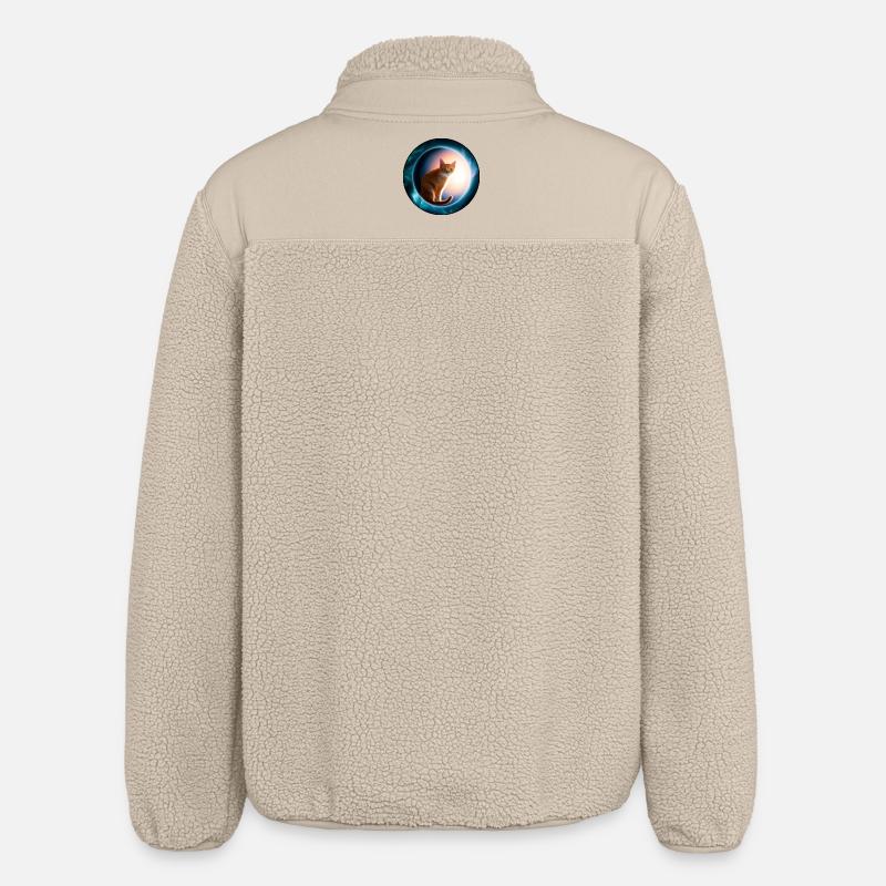 Des chats en orbite cosmique - Veste sherpa unisexe coupe décontractée Stanley/Stella - beige