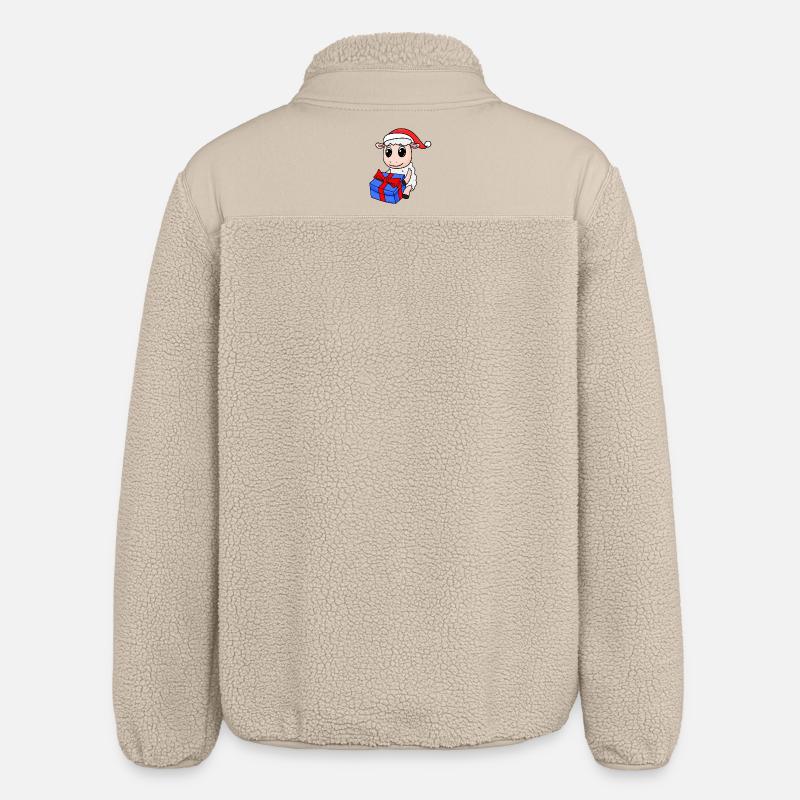 Sheep Christmas - Relaxed Fit Unisex Sherpa Jacket by Stanley/Stella - beige